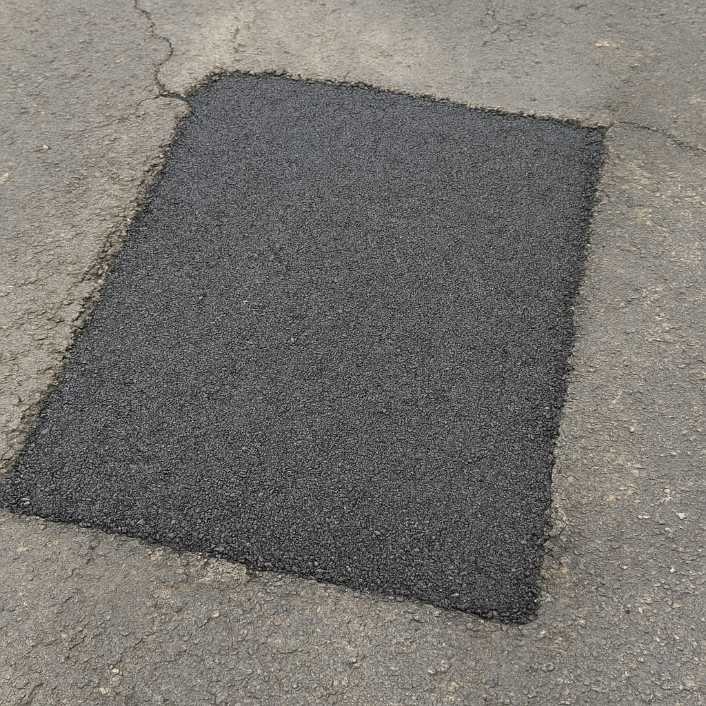 Asphalt patching work